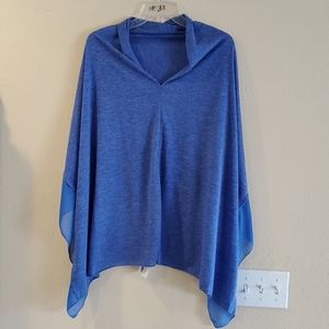 Beautiful Blue Cape Poncho Wrap